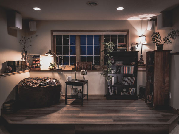 Cozy reading nook